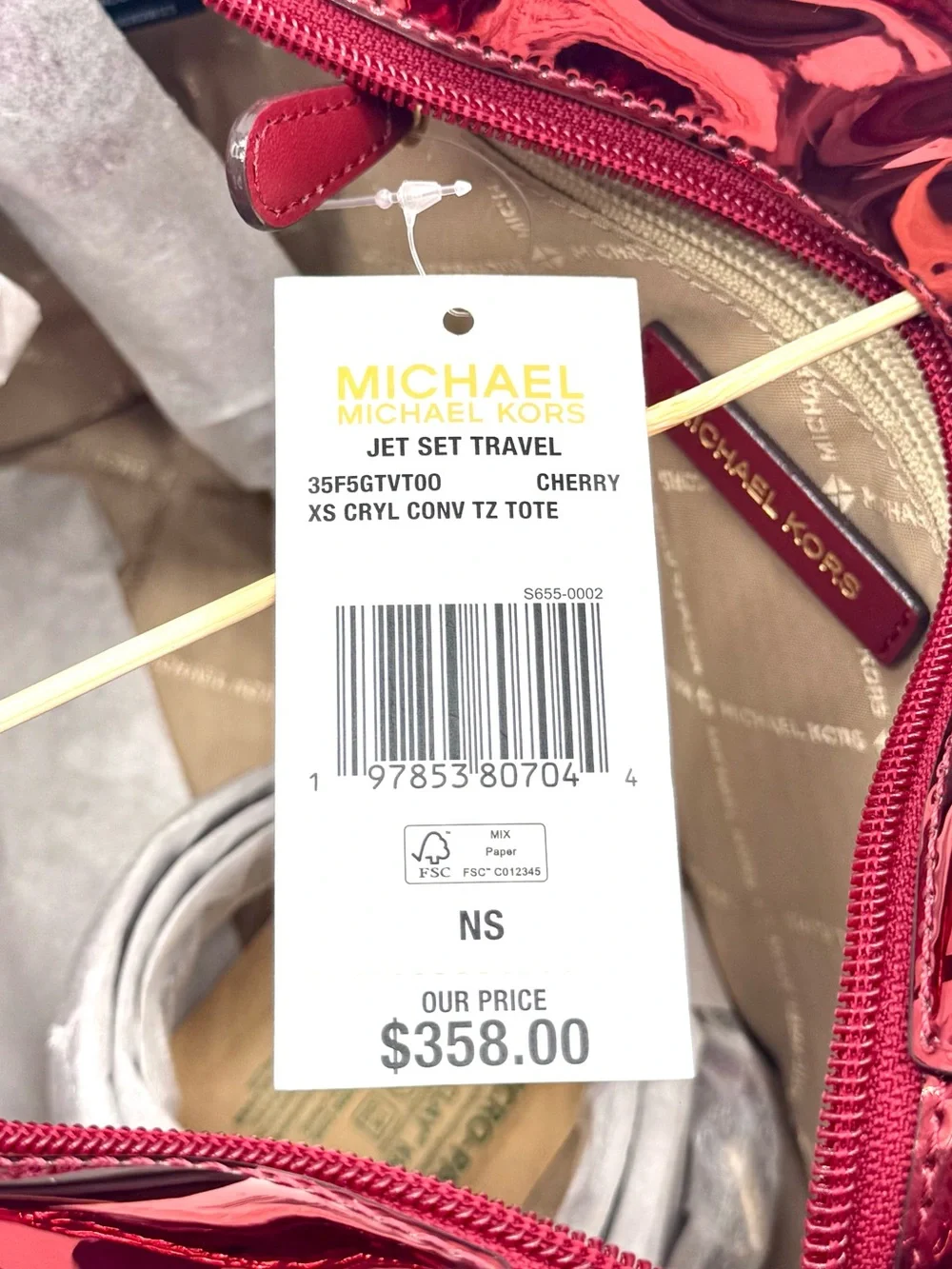 Michael Kors Jet Set Travel XS TZ Tote Bag Gold